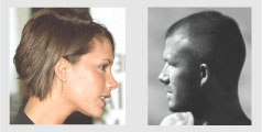 physiognomy of faces in photos of Victoria and David Beckham