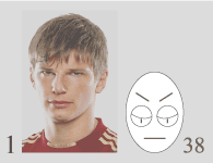 example in photos of football player Andrey Arshavin