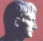 antique profile of Roman soldier and measuring parameters of physiognomy